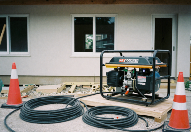 Energia garantida para reformas em locais sem rede elétrica com gerador alugado